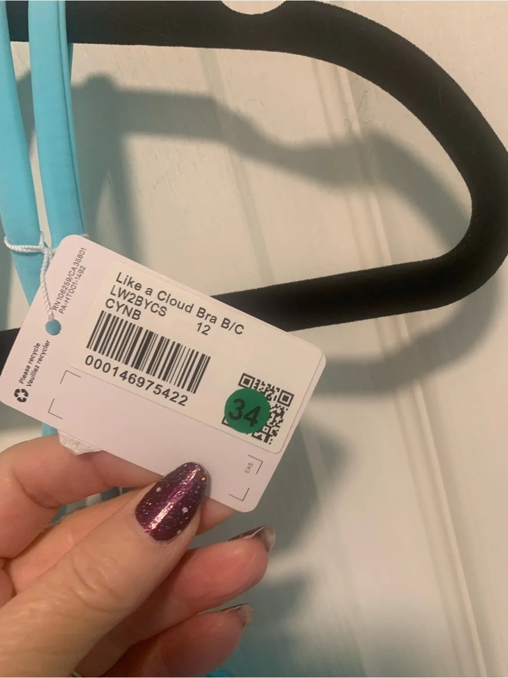 NWT Lululemon like a cloud bra B/C Size 12